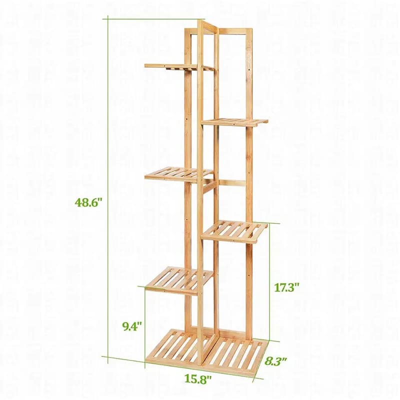 Aangepaste laag 6 Laag multifunctioneel houten bamboebloemrant