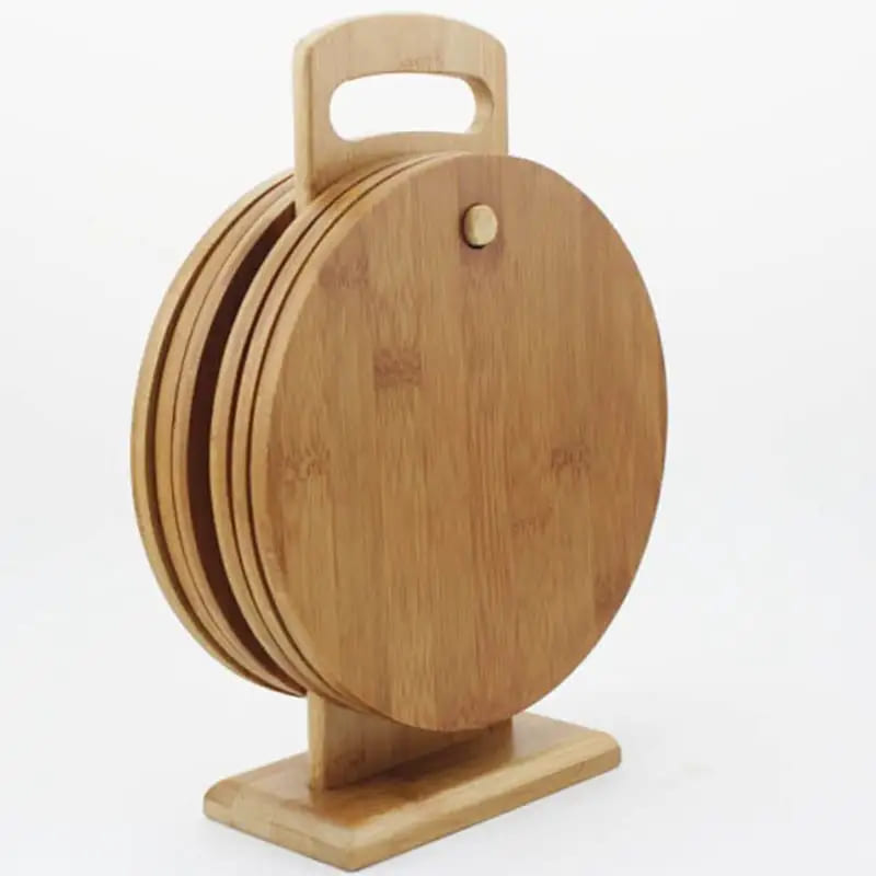 Round Natural Bamboo Cutting Board