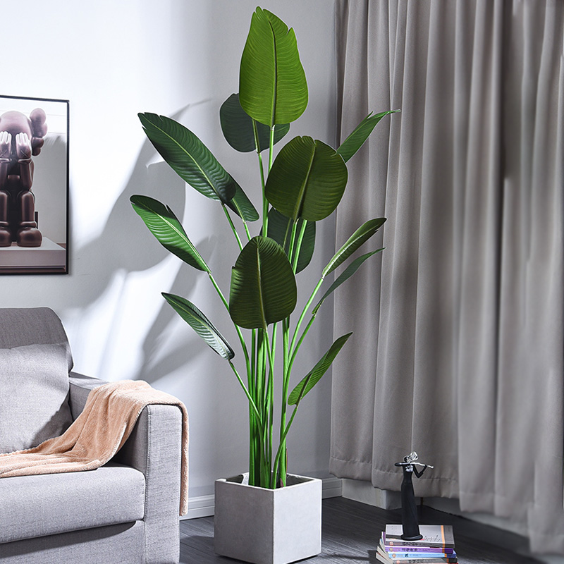 Bijnanatuurlijke kunstmatige planten ingemaakte palmboom bananenboom indoor bladeren groen planten faxu planten woning decoratie bonsai bomen