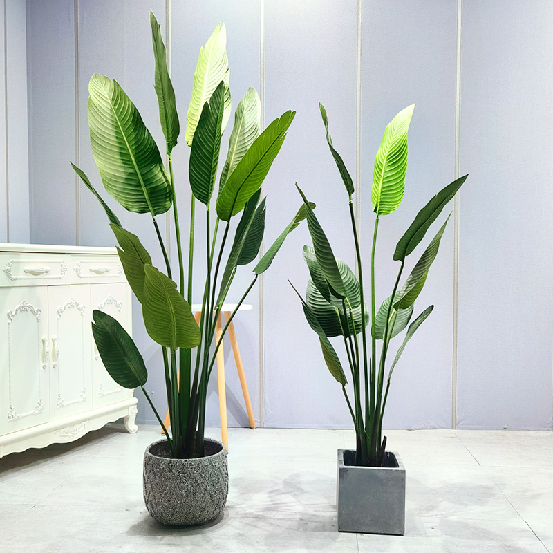 Bijnanatuurlijke kunstmatige planten ingemaakte palmboom bananenboom indoor bladeren groen planten faxu planten woning decoratie bonsai bomen