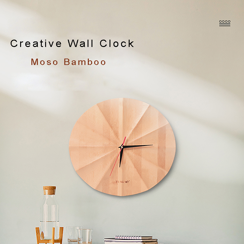 Bamboo Craft Creative Wall Clock Home Decoratie