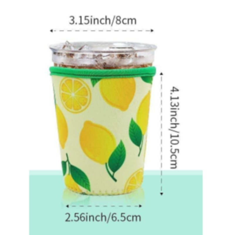 Aangepaste hoogwaardige ijskophuls met handvat koffiebekers geïntegreerde bedrukte cup -mouwen