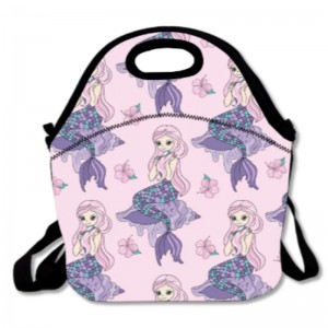 Neopreen herbruikbare wasbare picknick campingzak met riem thermische geïsoleerde lunch draagtas doos