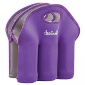 Groothandelneopreen stof 6 pack bierneopreen draagtas rode wijn koeltas voor picknickstrand