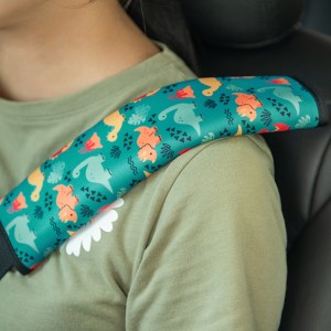 Natucare kinderen reflecterendeneopreen katoenen veiligheidsgordel deksel zwart wasbaar