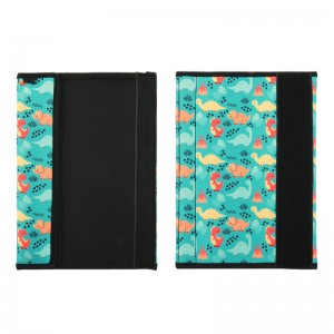 Natucare kinderen reflecterendeneopreen katoenen veiligheidsgordel deksel zwart wasbaar