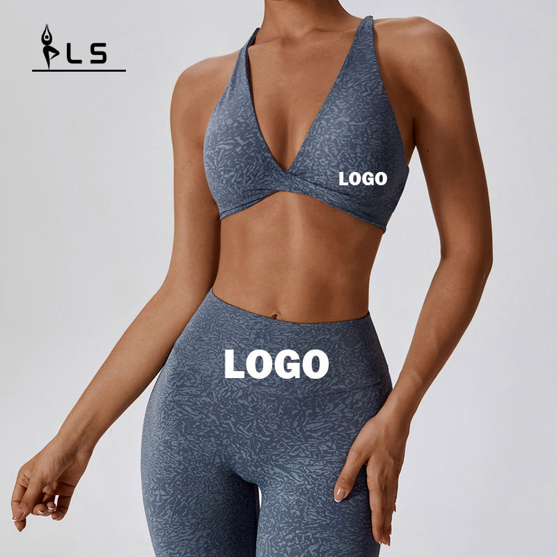 SC1054 Yoga Set Fitness Woman 2024 Sportbeha en leggings print fitness yoga slijtage gym vrouwelijke set