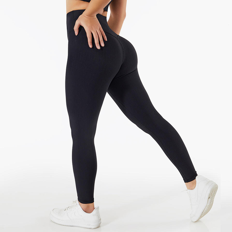 SC101013 Aangepast logonaadloze kontlift yogabroeken leggings voor vrouwen v snijden push up fitness leggings