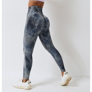 SC10125 Groothandel Prijs Tie Dye Scrunch Butt Leggings en Yoga Pants High Taille Sport Women Gym Yoga Pants Booty Leggings