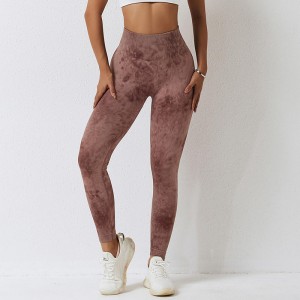 SC10125 Groothandel Prijs Tie Dye Scrunch Butt Leggings en Yoga Pants High Taille Sport Women Gym Yoga Pants Booty Leggings