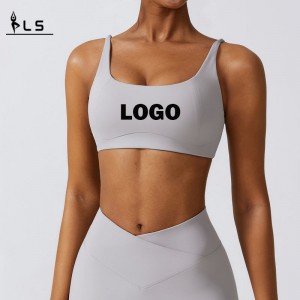 SC10135 Fitness Sports beha Custom Logo Ladies Compressie Zachte Quick Dry Yoga Running Gym Sexy Sports BH