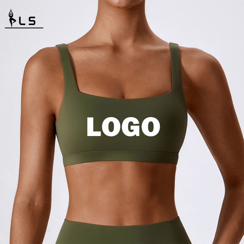 SC101611 Sexy Sport Strappy Custom Sports BH voor vrouwen zachte snel droge yoga hardloop gym sexy sportbeha