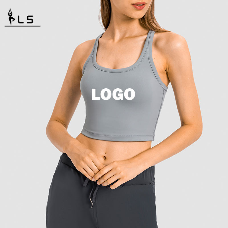 SC10241 Tops Quick Dry Fited Tank Top Gym Sports Yoga Fitness Crop Tops Tanktop Women \\ 's T-shirts