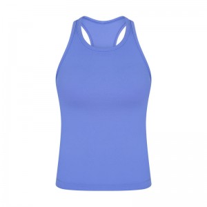 SC10242 Compressie bijgesneden yoga -tanktops met pads workout gym yoga bh tank bijgesneden cami tops gevoerd