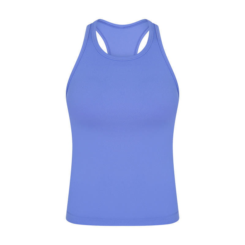 SC10242 Compressie bijgesneden yoga -tanktops met pads workout gym yoga bh tank bijgesneden cami tops gevoerd