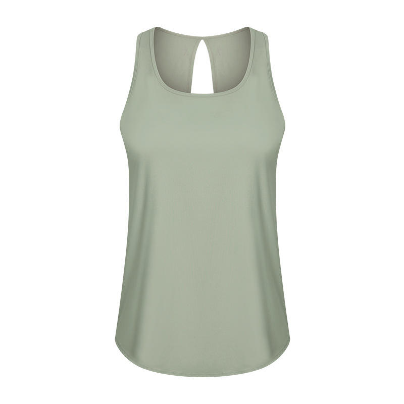 SC10253 Tops Quick Dry Fited Tank Top Gym Sports Yoga Dames Yoga Tank Top Open Back