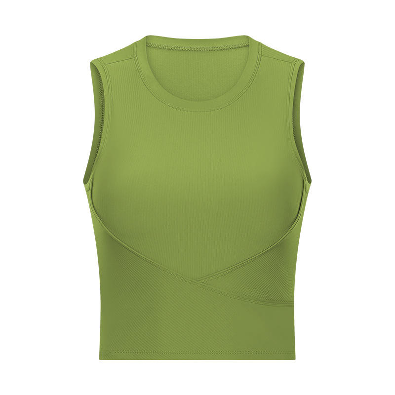 SC10254 Vest Sportswear workout Yoga -tanktop voor vrouw geribbelde gewatteerde yoga -tanktop beha