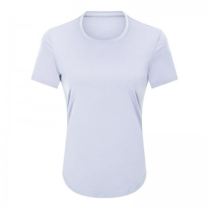 SC102611 Verkoop Ademend snel drogende vrije tijd yoga t-shirts korte mouw sport yoga training los