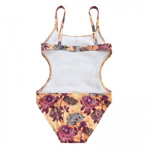 Het zwempak van kinderen met gedrukte halster terug uitgehold