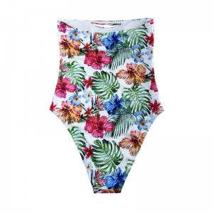 Sexy strapless print etnisch eendelig stukje