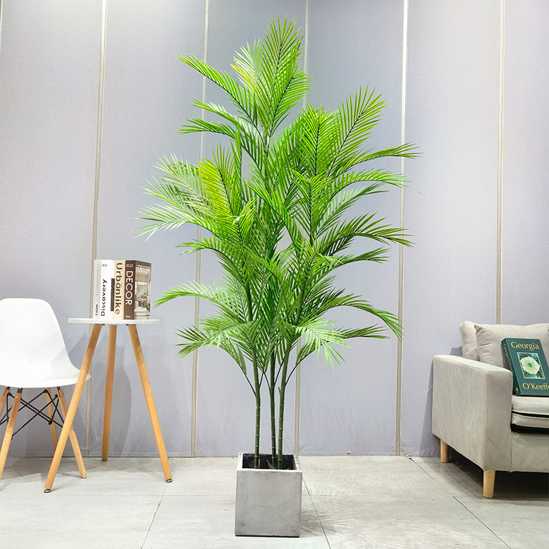 Groothandel fabriek prijs areca palm dypsis lutescens aanpasbare kunstmatige palmboom met potten