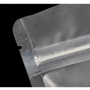 Hersluitbare platte voedselverpakkingzakje Zipper Matte heldere ritssluiting plastic tas