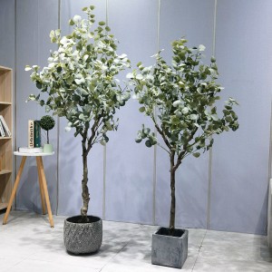 Groothandel handgemaakte fabriek produceren kunstmatige bomen kunstmatige planten faux boom eucalyptus boom voor woningdecoratie