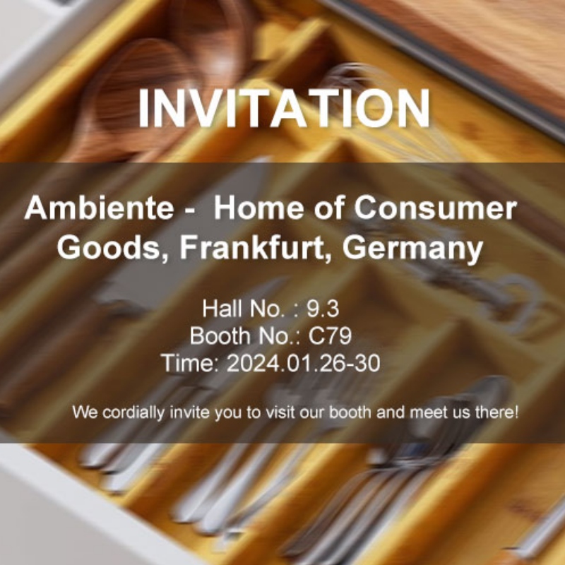 We zullen op 1.24naar Duitsland verhuizen voor het \\\\ \\\"Ambiente Home of Consumer Goods \\\\\\\".