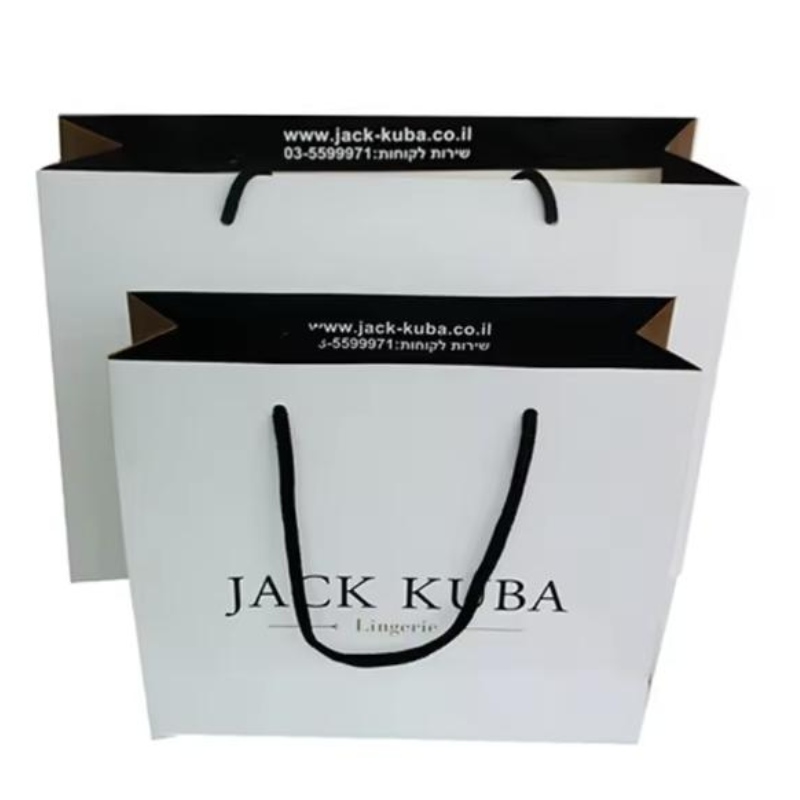 Luxe op maat gemaakte gelamineerd winkelen Geschenkverpakking papieren zak met uw eigen logo