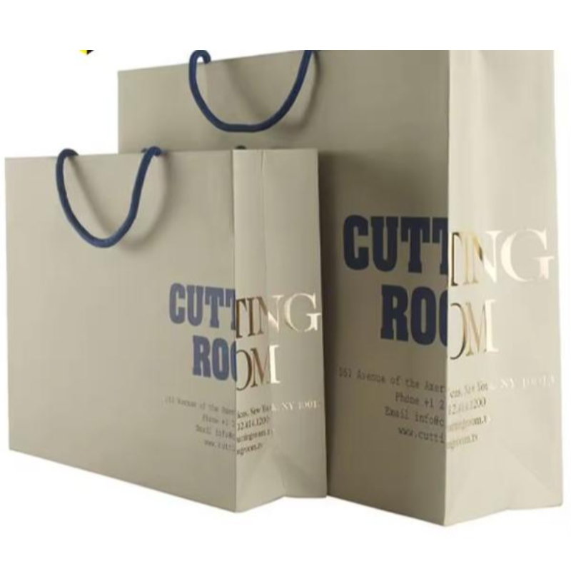 Luxe op maat gemaakte gelamineerd winkelen Geschenkverpakking papieren zak met uw eigen logo