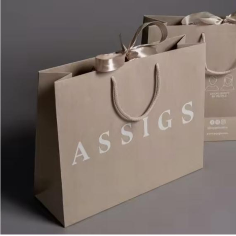 Aangepaste luxe kleding Retail Packing Bag White Gift Bag bolsas de papel winkelverpakking papieren zakken met handgrepen voor kleding