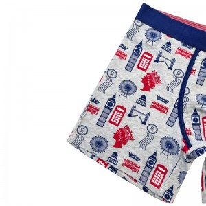 Pas gewone kleur ondergoed mode volledig gedrukt comfortabele zachte mannen ondergoed Men \\\\\'s kerstboxer -briefs kleurcontrast