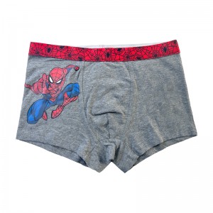 Boy onderbroek Spiderman Print kleurcontrast Baby grijze onderbroek Comfort Basic