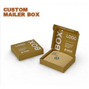 Aangepaste afdrukkleed Golde kartonnen papieren verpakkingsdoos voor ondergoed kleding aangepaste verpakking doos cosmetische verpakking cadeau opslag verzendkarton doos