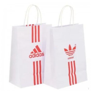 White Brown Kraft gerecycled Custom Made Shopping Carrier afhalen Retail Groothandel Mode Gift Promotionele papieren tas