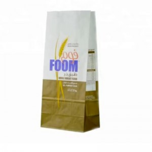 Nieuwe stijl 1 kg 2kg tarwebloem Suikerverpakking papieren zak
