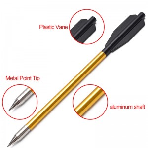 Elong Outdoor 110301 6.5 inch kruisboogbouten Hollow aluminium koolstofstaalpunt voor boogschieten jagen