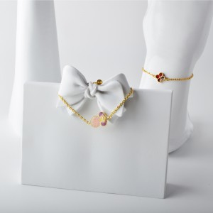 Nieuw 4 Peach Blossoms Hollow A White Shell Peach Blossom Accessoires Armband