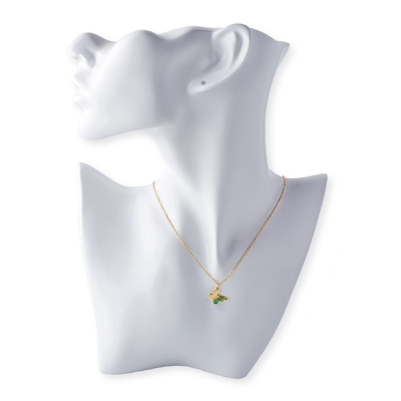 Vlinderpaal steen hanger ketting 45 5 cm