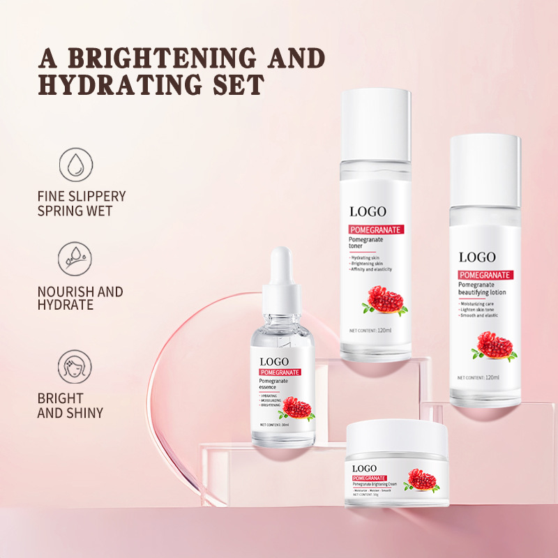 Granaatappelverlichte hydraterende set