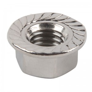 zeskantflensmoer met kartels