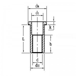 zink-gekleurd geplateerde verzonken kop geklonken moer