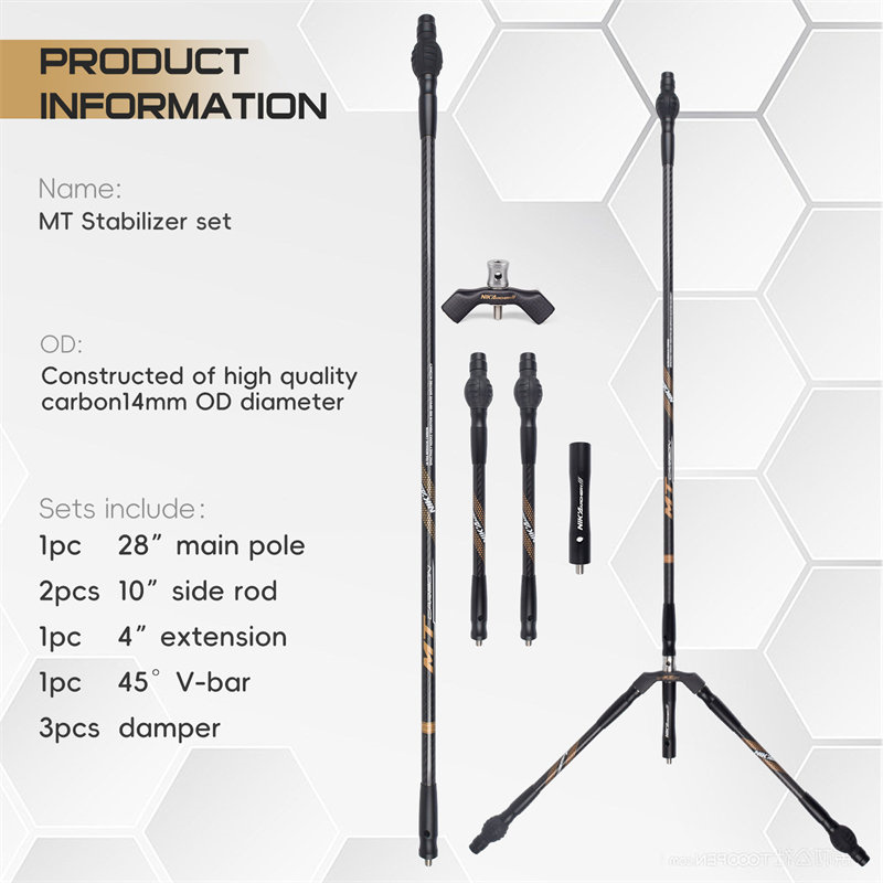 Nika boogschieten MT OD14MM koolstofstabilisatoren