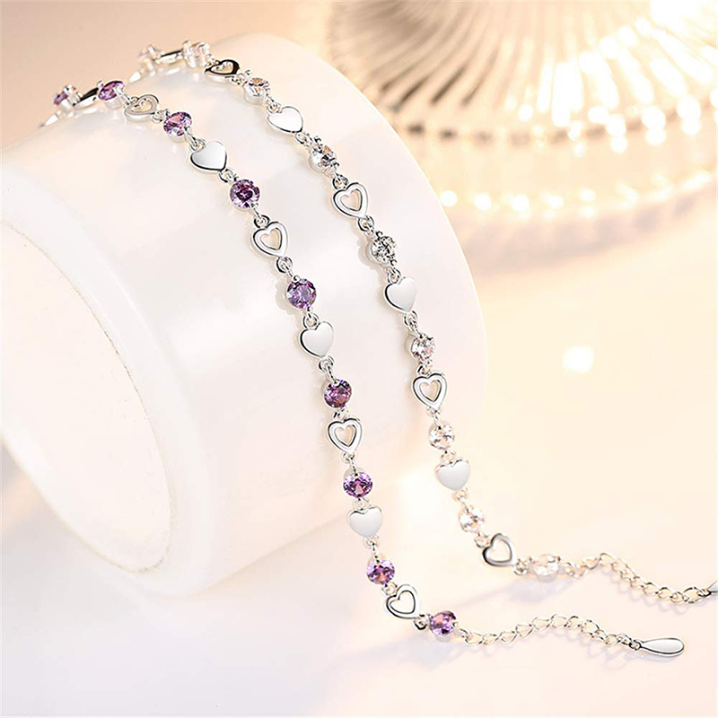 Hongde Love Heart Charm Chain Armband Bangle Bracelace