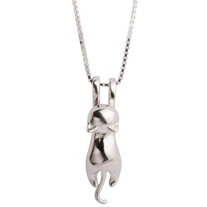 Zilveren Kat Bedelketting S.Leaf Sterling Zilveren Kat voor Vrouwen Kattensieraden voor Vrouwen Kattenaccessoires voor Vrouwen Kat Moeder Minnaar Dame Themacadeaus Leuke Zilveren Kitten Sieraden Verjaardagscadeaus voor Vrouwen