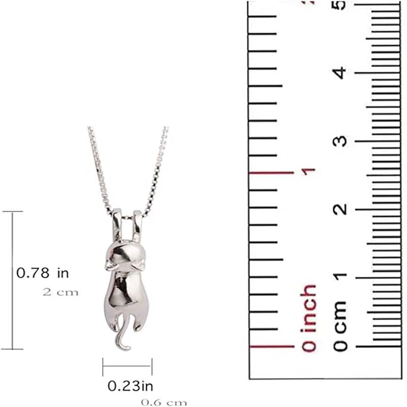 Zilveren Kat Bedelketting S.Leaf Sterling Zilveren Kat voor Vrouwen Kattensieraden voor Vrouwen Kattenaccessoires voor Vrouwen Kat Moeder Minnaar Dame Themacadeaus Leuke Zilveren Kitten Sieraden Verjaardagscadeaus voor Vrouwen