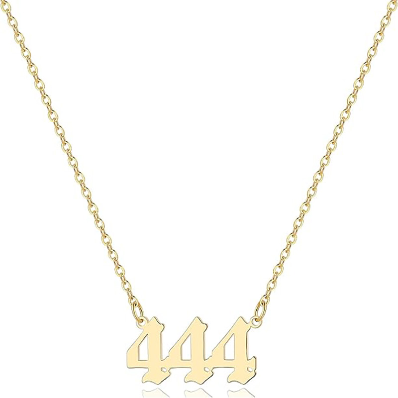 Gouden 444 Guardian kettingnumerologie sieraden