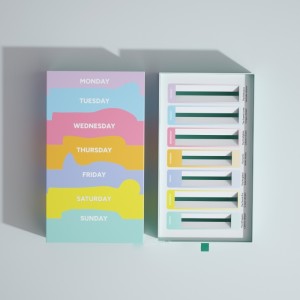 Kleurrijke weekdag geschenkdoos