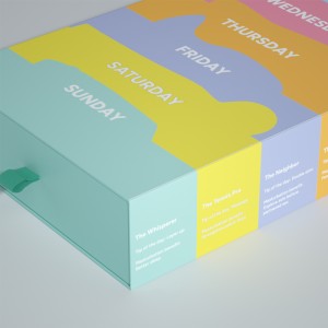 Kleurrijke weekdag geschenkdoos