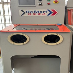 Apparatuur voor polijsten en ontbramen met schuurmiddelen